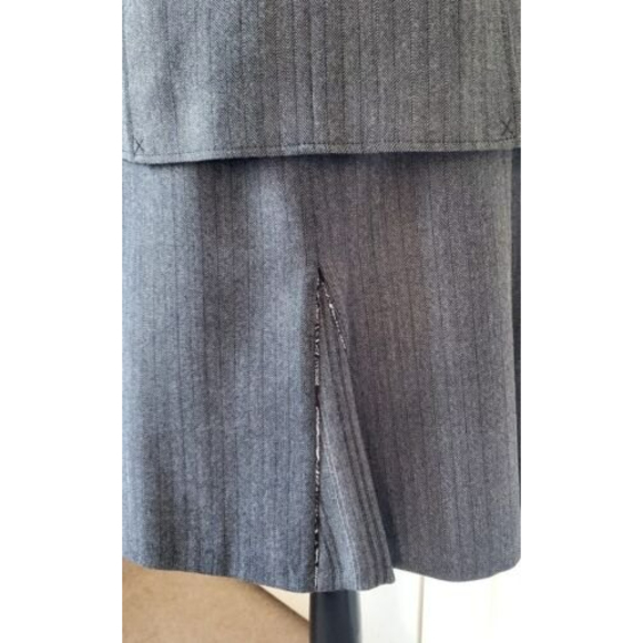 NWT HARVE BENARD  Women 2PC Gray Wool Skirt Suit  10P Skirt 12P Blazer Jacket - Picture 4 of 10